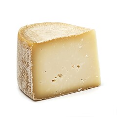 Fresh Swiss Cheese Piece Isolated on Firm Surface