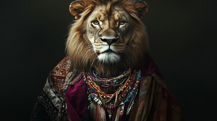 Lion in Regal Attire