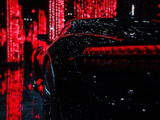 Naklejka premium Modern Automotive Glamour Shot, Moody and Stylish, Close-Up