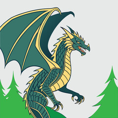 dragon on a white background