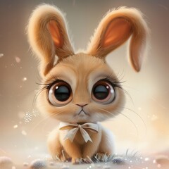 Adorable Baby Bunny with Sparkling Eyes
