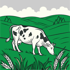 cow on the meadow