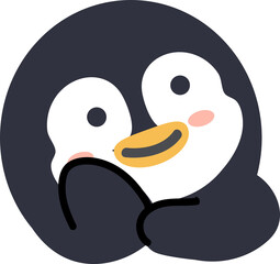 Cute and Playful Penguin Character Illustration