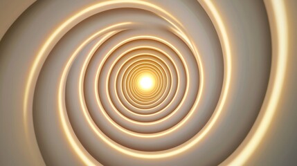 Obraz premium Patience calm strength focus concept. Abstract spiral pattern leading to a bright light source.