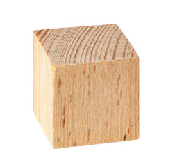 Wooden cubes on transparent background. png file