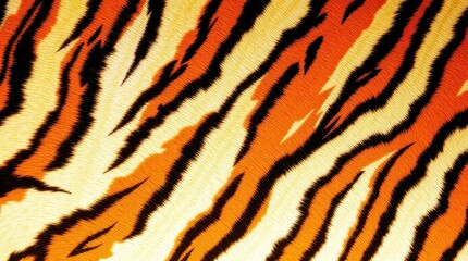 Tiger Stripes: A Lush, Textured, Orange and Black Fur Pattern