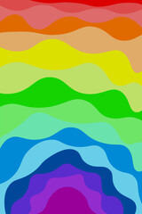 Obraz premium Abstract colored background with rainbow transition with waves. Vector illustration of background