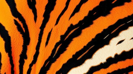 Fototapeta premium Tiger Stripes: A Vibrant, Textured Fur Pattern