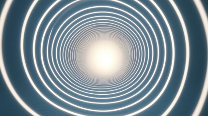 Fototapeta premium Patience calm strength focus concept. Vibrant concentric circles leading to a bright center light.