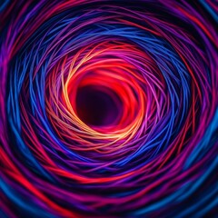 Fototapeta premium Patience calm strength focus concept. Vibrant swirling colors creating a mesmerizing tunnel effect.