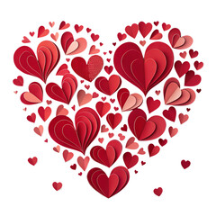 The heart paper cutting 3D Layered Paper Hearts -  Romantic Valentine's Day Design