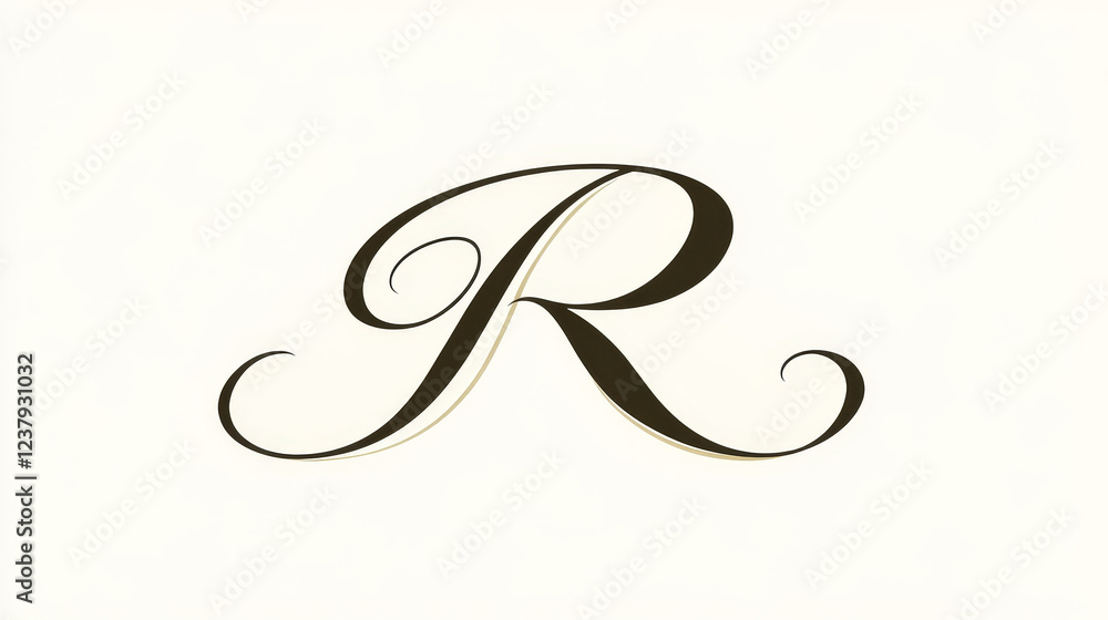 Fototapete set of alphabet symbols and elements of letter r, such a logo. rasterized version also available in 