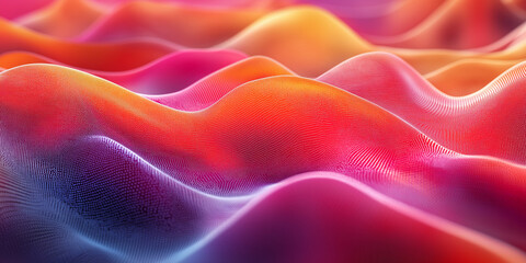 Obraz premium Vibrant undulating waves abstract digital landscape colorful textures visually striking environment artistic perspective conceptual beauty