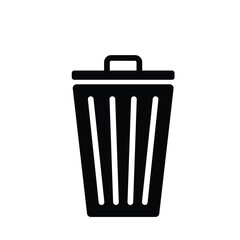 Trash bin icon vector. Recycle bin icon symbol. Dustbin icon in trendy flat design.