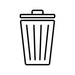 Trash bin icon vector. Recycle bin icon symbol. Dustbin icon in trendy flat design.