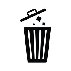 Trash bin icon vector. Recycle bin icon symbol. Dustbin icon in trendy flat design.