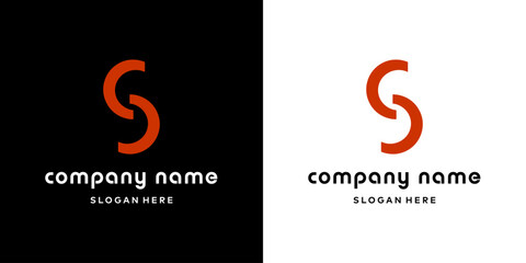 Creative CS Letter Logo with Abstract, Illustration, Design Inspiration, Vector, Icon