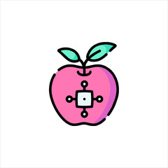 red apple vector illustration