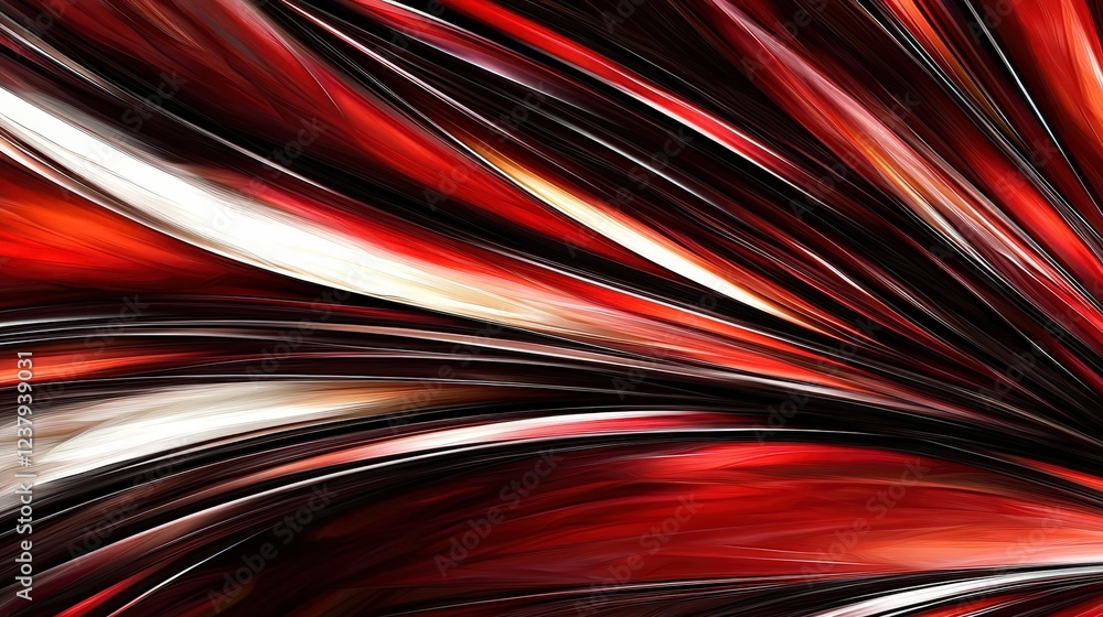 Poster dynamic red abstract background with sleek curves and flowing lines for modern visuals and creative 
