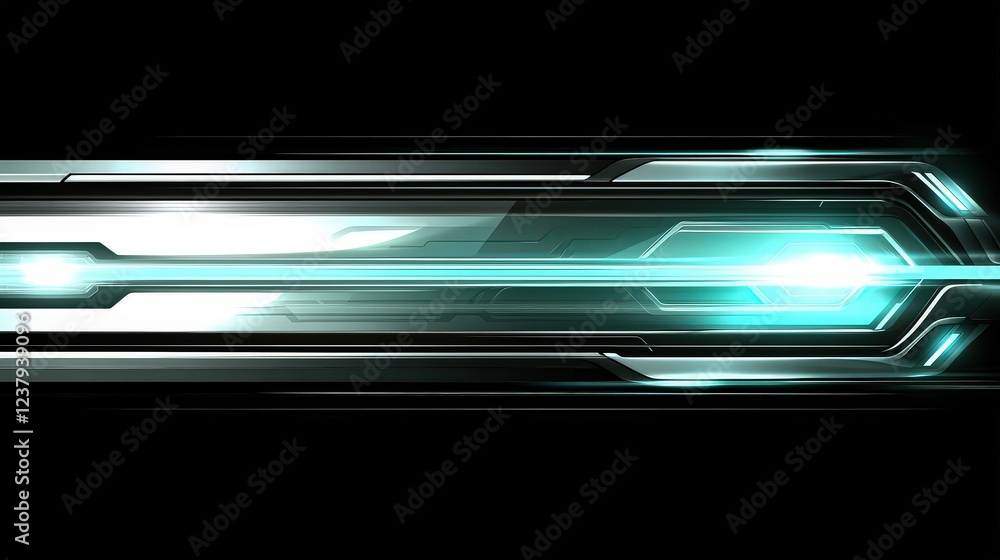 Poster futuristic abstract background with glowing circuits and high-tech elements for digital designs and 