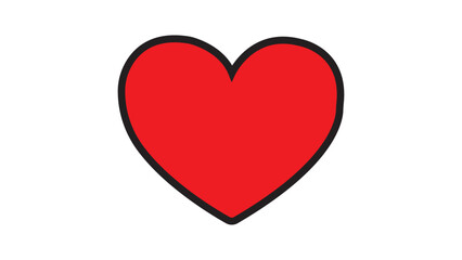 red heart isolated on white