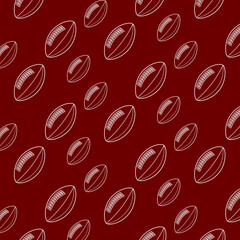 Repeating Super Bowl Football Pattern for Textile, Wallpaper, and Sports Graphics