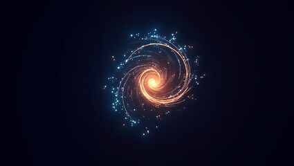 Glowing Spiral: A Cosmic Dance of Light and Color