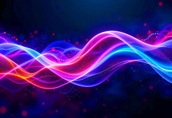 Modern Blue Red colorful Neon Background Design
