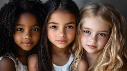 a group of girls posing against racism