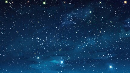 Fototapeta premium Expansive outer space night sky showcasing a shimmering starfield, radiant galaxies, and infinite cosmic universe in a deep black celestial background