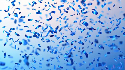Blue Confetti Celebration: Festive Background of Joyful Ribbons for Happy Events and Parties