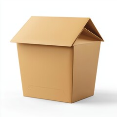 box mockup for food delivery with customizable branding space, isolated on a white background