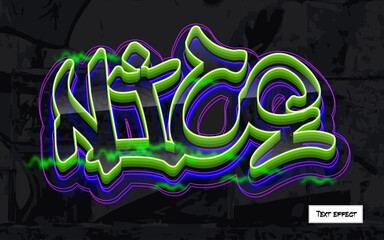 vibrant colorful graffiti text effect editable