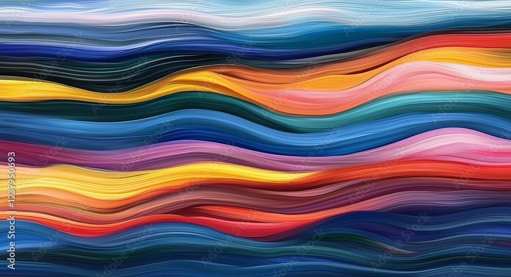 Poster an abstract representation featuring multi-colored light trails and motion blur