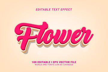 Flower Editable Text Effect Design