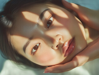 close-up portrait of a asian woman