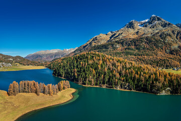 Scenic View Lake Champfer Amidst