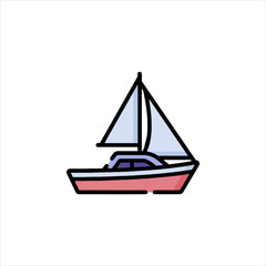 boat on a white background