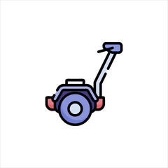 red tractor isolated on white