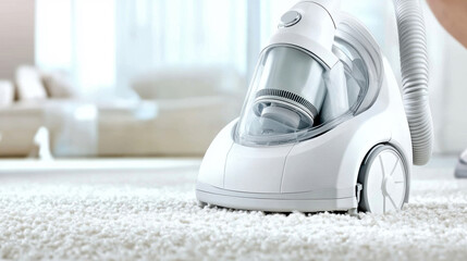 Efficient vacuum cleaner on carpet for allergy relief and cleanliness
