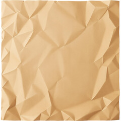 Square brown crumpled paper texture