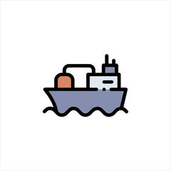 vector illustration of a ship