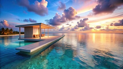 Serene Sunset Vista Oceanfront Pavilion with Infinity Pool and Tranquil Waters