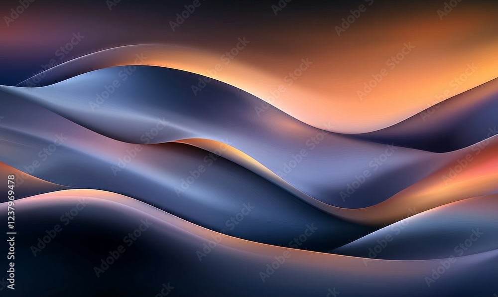 Poster blueprint for a certificate and banner design combining a blue abstract background and an orange cre