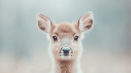 Fototapeta premium Fawn portrait, forest background, wildlife, nature (17)