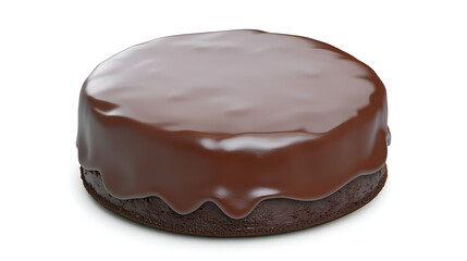 A chocolate cake with a chocolate frosting