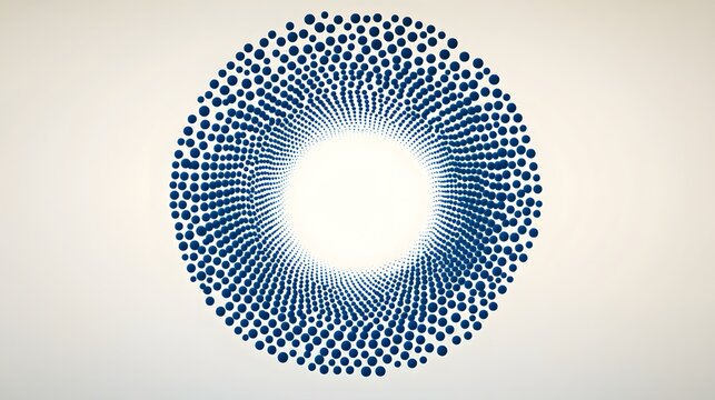 Abstract Blue Circle Dot Pattern Design