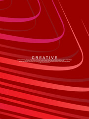 Abstract dynamic red wave background. Gradient red wave texture pattern design. Modern wavy lines texture. Luxurious and elegant style.