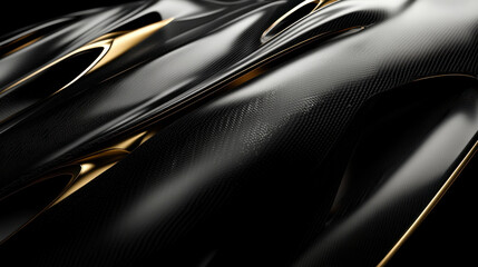 A sleek and sophisticated background with dark graphite textures and polished gold edges