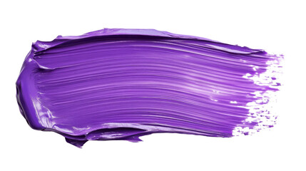 Purple paint brush stroke on transparent background